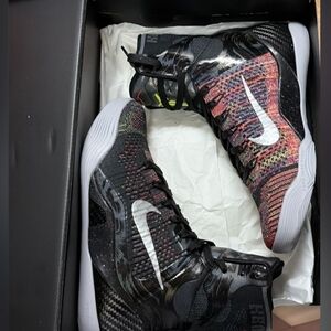 Nike Kobe IX Elite High Protro Black Metallic Silver